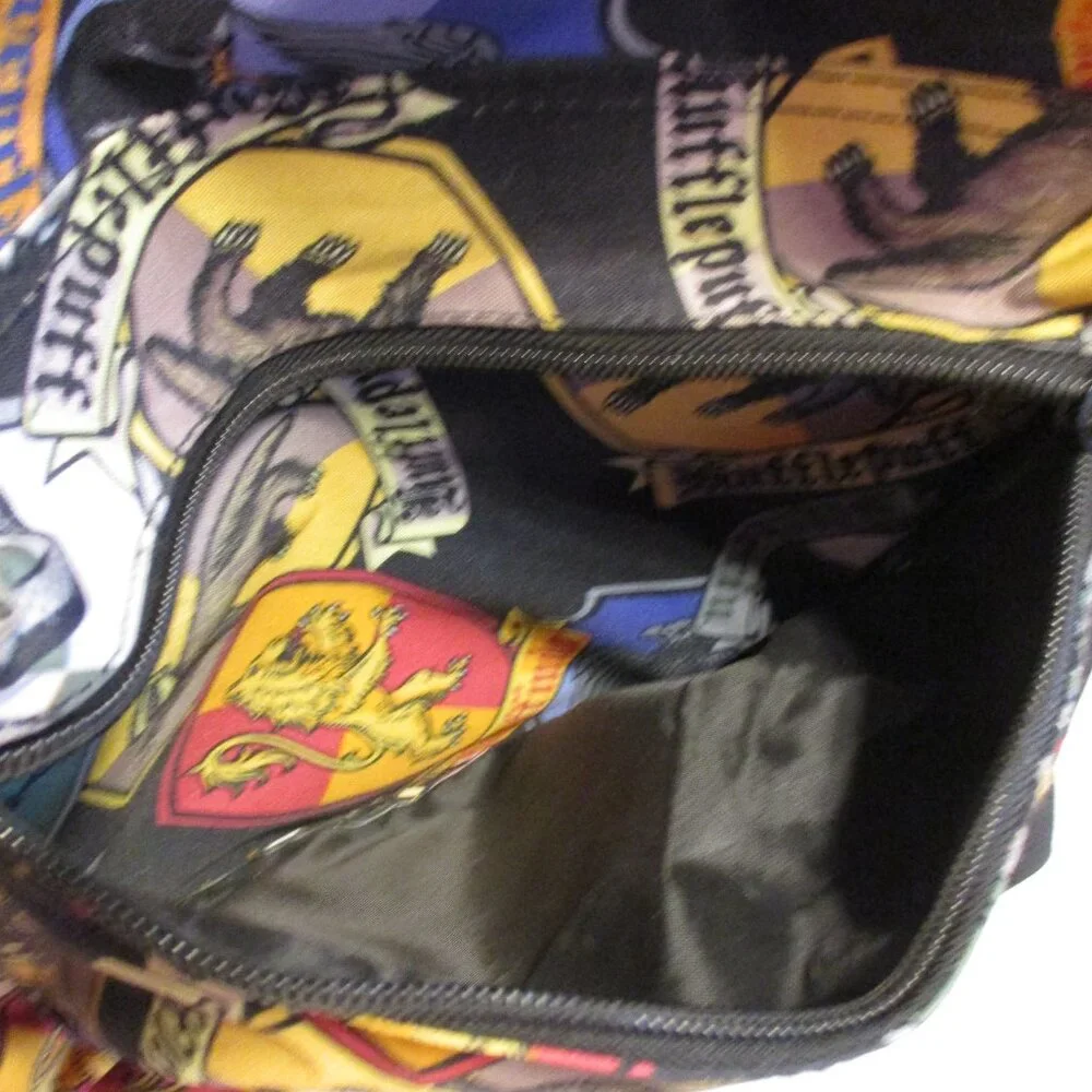 Harry Potter Backpack Men Medium Black Yellow Red Blue Top Zip School Hotel Bag